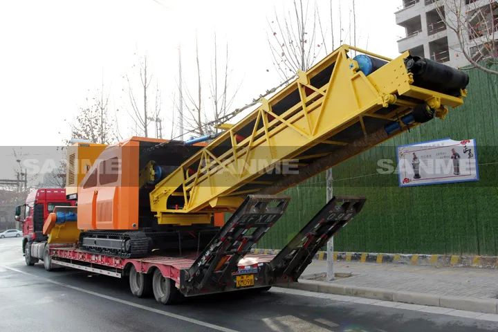 顛覆傳統(tǒng)裝車方式，山美履帶式取料機助您實現(xiàn)降本增效、節(jié)能減排！